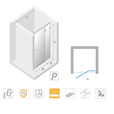 New Trendy Avexa Gold drzwi wnękowe prawe 110x200cm - dane techniczne
