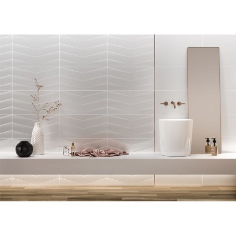 Cersanit Eco PS500 white coreset str pear płytka ścienna 29,7x60 cm