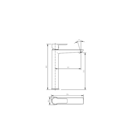 Perfexim Wega bateria umywalkowa nablatowa chrom