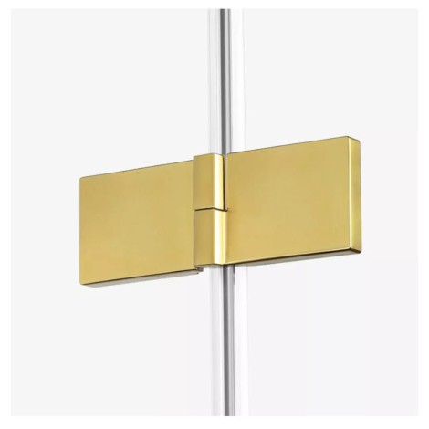 New Trendy Avexa gold brushed prostokątna przyścienna prawa 100x90x200 cm
