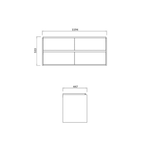 Cersanit Crea szafka z blatem biała 120