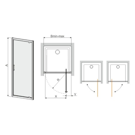 Sanplast Drzwi wnękowe DJ/TX5B 70 x 190cm
