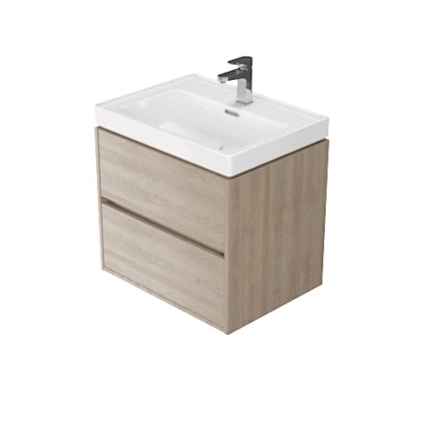 Cersanit Crea szafka 60cm + umywalka dąb 2