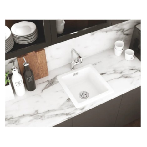 Deante Sabor zlewozmywak ceramiczny 1-komorowy 45,0x47,5x21,5 cm.