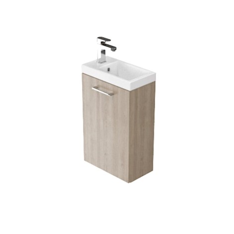 Cersanit Lara zestaw szafka 40cm + umywalka Como orzech