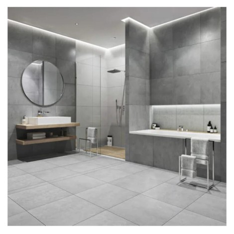 Ceramika Gres Croft 13 dark grey płytka gresowa 29,7x59,7cm - aranżacja