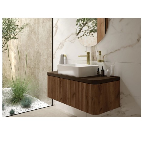 Deante Round haczyk na ręcznik podwójny złoto szczotkowane