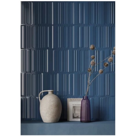 Paradyż Monpelli navy cegiełka struktura połysk płytka ścienna 6,5x29,5 cm