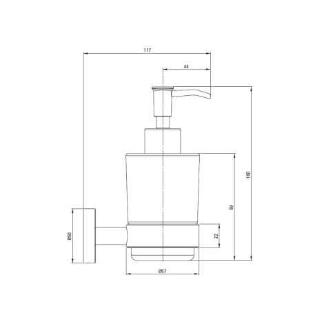 Deante Jasmin dozownik mydła ścienny nero