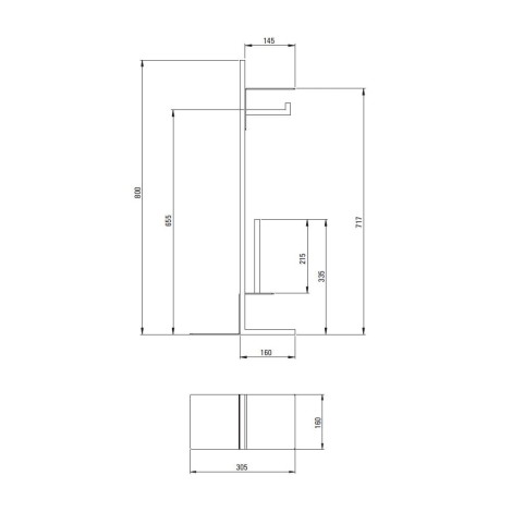 Deante Mokko przybornik i stojak z półką na papier i zapas papier nero