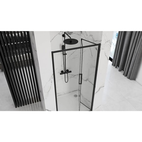 Rea Rapid Fold  drzwi prysznicowe 90x195 black