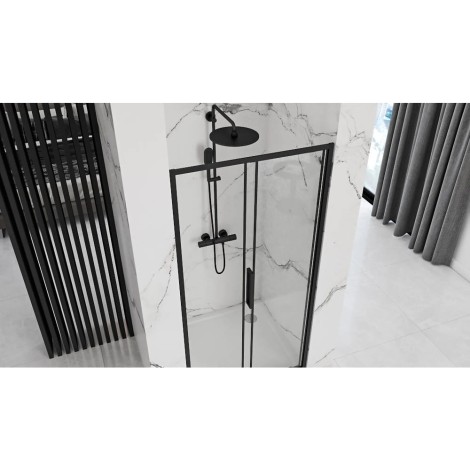 Rea Rapid Slide drzwi prysznicowe przesuwne 100x195 black