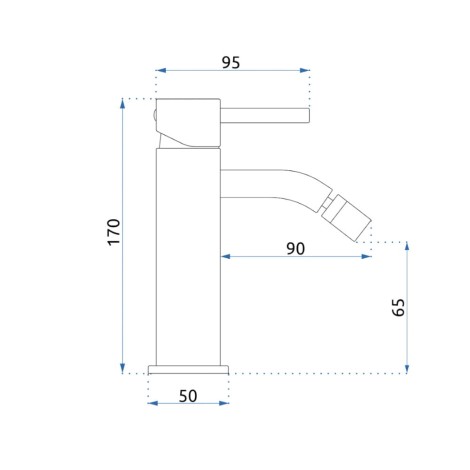 REA LUNGO bateria bidetowa stojąca, złota szczotkowania