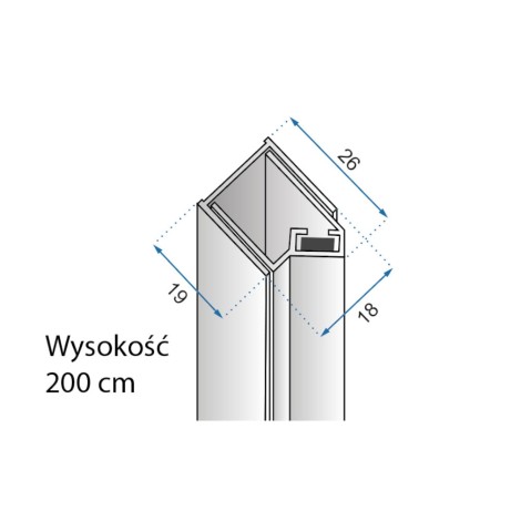 Rea Hugo adapter magnetyczny do montażu drzwi we wnęce, czarny