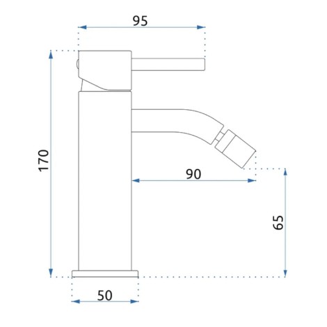 Rea Lungo bateria bidetowa czarna metaliczna