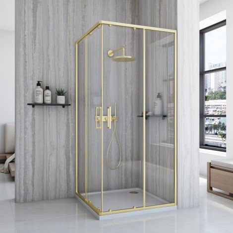 Rea City kabina prysznicowa 80x80 brush gold