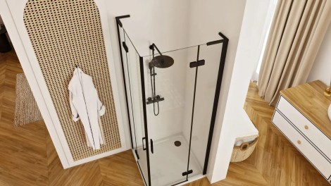 Rea Hugo kabina prysznicowa 80x80 black