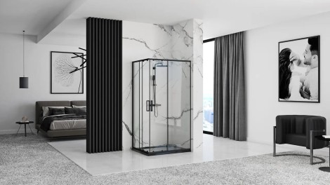 Rea Punto kabina prysznicowa 80x100 black