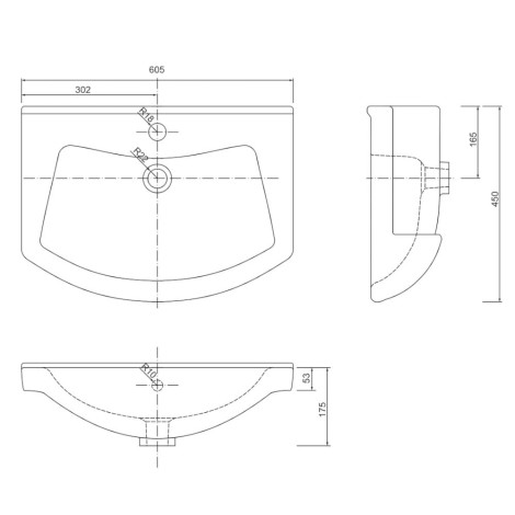Defra Venus szafka z umywalką D60, biały laminat / biały połysk
