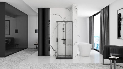 Rea Punto kabina prysznicowa 90x90 black