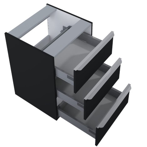 Elita Lofty komoda 50 3S czarna mat