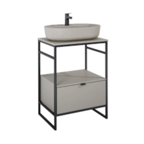 Elita Indus stelaż do szafki 60 cm black mat 1 szuflada