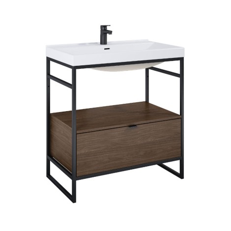 Elita Indus stelaż do szafki 80 cm black mat 1 szuflada