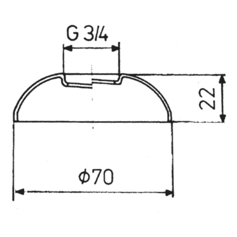 KFA Rozeta kulista 3/4