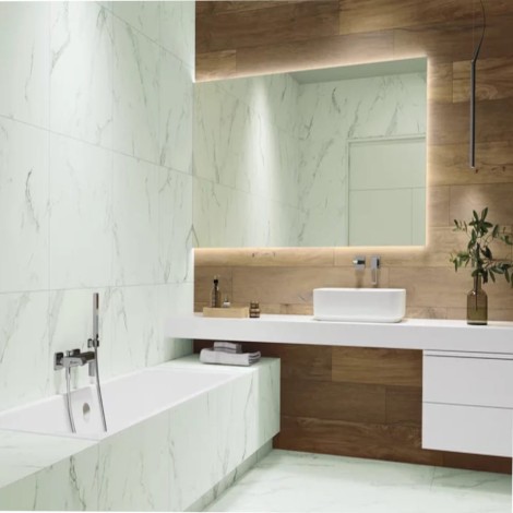 Paradyż Classica Carrastone white dekor mat płytka ścienna  29,8x59,8