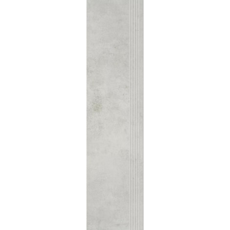 Paradyż Scratch bianco mat stopnica nacinana prosta 29,8x119,8