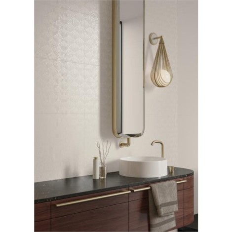 Paradyż Puris white decor B ultramat płytka ścienna 39,8x119,8