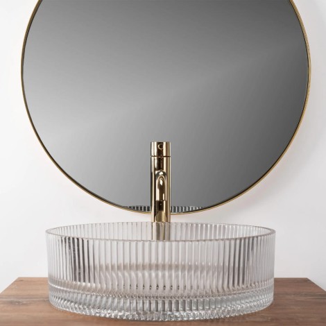 Rea Ingrid Transparent umywalka nablatowa 39,5x39,5