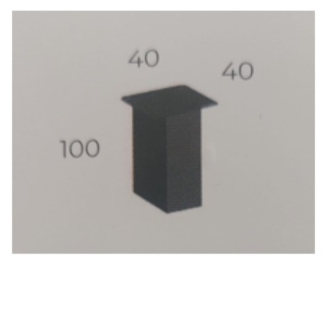 Elita nogi meblowe 40x40x100 czarne 4szt