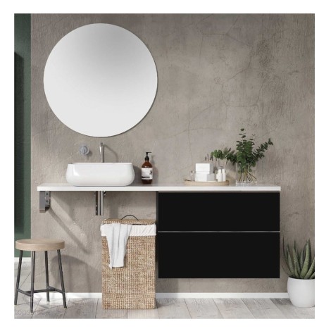 Elita Look komoda 2S 60 cm, kolor czarny mat-1