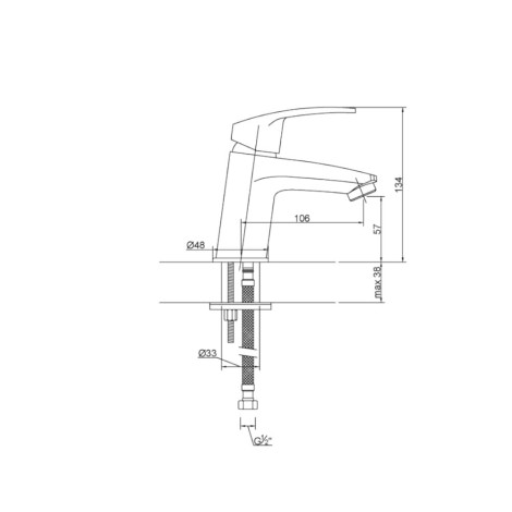 Invena Malta bateria umywalkowa chrom-1