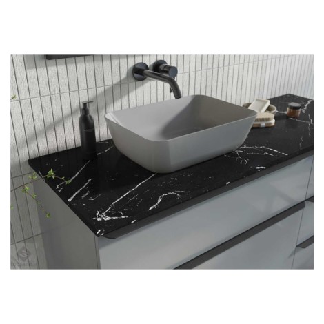 Elita ElitStone blat marmurowy 120 cm, czarny marble marquina-1