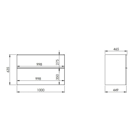 Elita Look  szafka podumywalkowa 2S 100 cm, kolor czarny mat-1