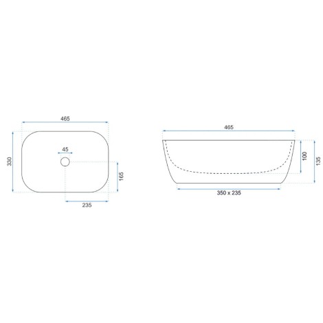 Rea Marbel umywalka nablatowa