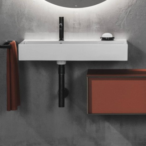 Roca Inspira square umywalka ścienno meblowa 800 x 490 x 120 mm biała