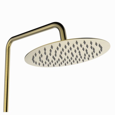 Invena Alonia deszczownia zestaw natryskowy z baterią złoto szczotkowane.