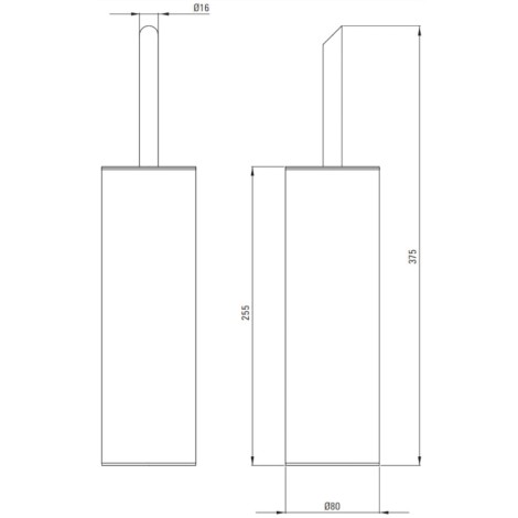 Deante Silia szczotka WC wolnostojąca, złoto szczotkwowane