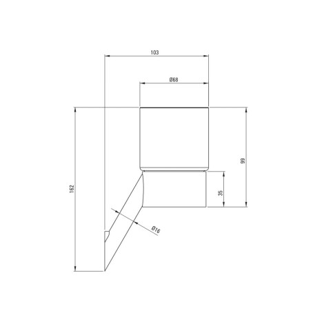 Deante Silia kubek ścienny stal szczotkowana