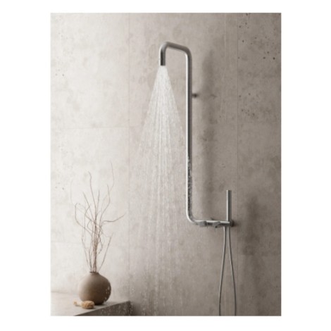 Deante Silia deszczownia z bateria natryskową stal szczotkowana