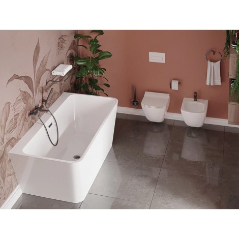 Deante Silia szczotka WC wisząca, titanium