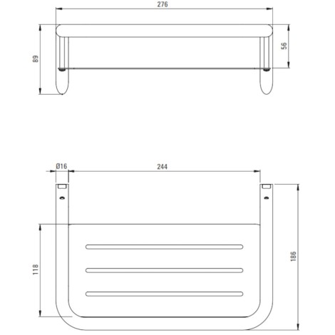 Deante Silia koszyk prysznicowy, titanium