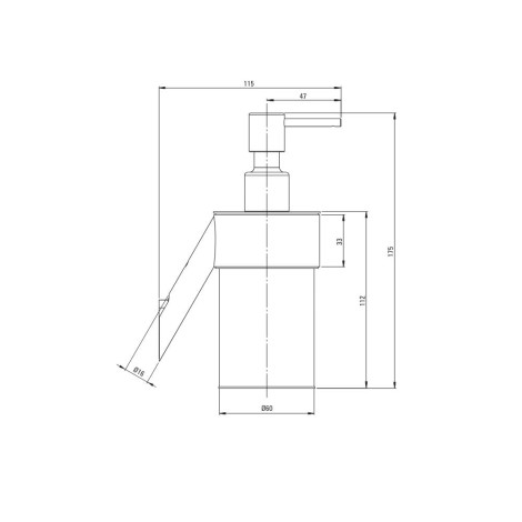 Deante Silia dozownik mydła ścienny stal szczotkowana