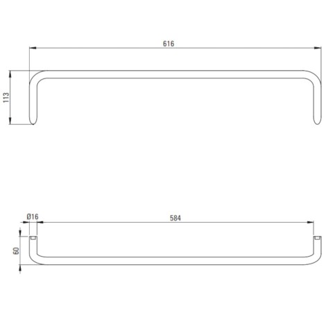 Deante Silia wieszak na ręcznik, titanium