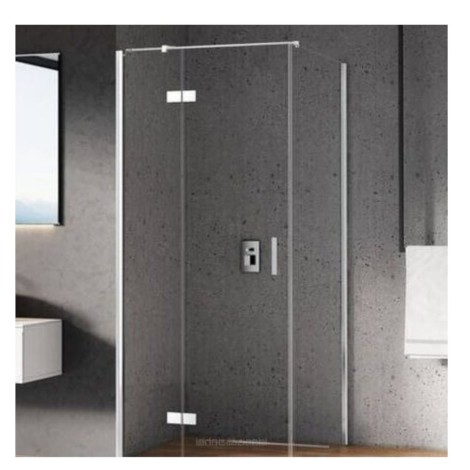 New Trendy kabina New Renoma prostokątna lewa chrom 100x80x195 cm