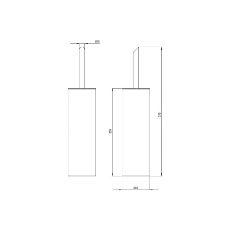 Deante Silia szczotka wc z pojemnikiem wolnostojąca stal szczotkowana
