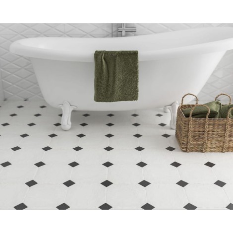 Paradyż Modern dekoracja podłogowa taco bianco płytka gresowa 4,8x4,8.